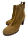 Tory Burch Shoe Size 10.5 Camel Brown Suede round toe Chelsea Booties Camel Brown / 10.5