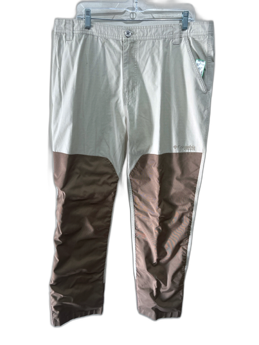 Columbia Size 36 Beige Cotton Blend Double Knee Khakis Men's Pants Beige / 36