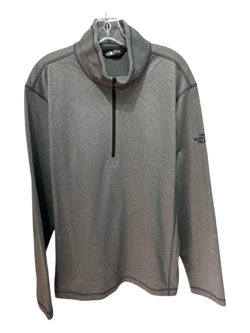 The North Face Size L Gray Synthetic Solid Quarter Zip Men's Long Sleeve Shirt Gray / L