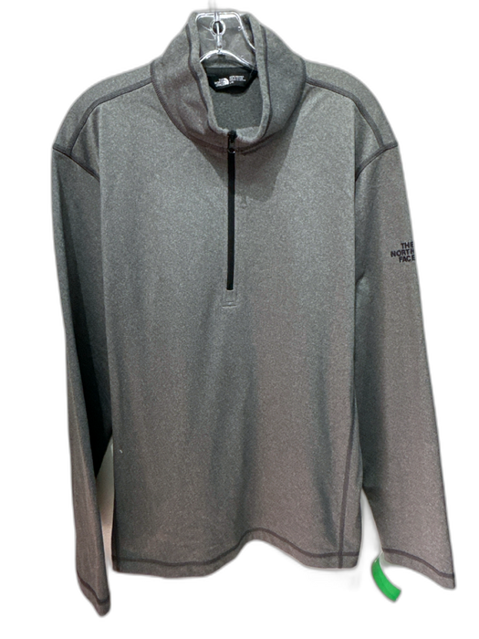 The North Face Size L Gray Synthetic Solid Quarter Zip Men's Long Sleeve Shirt Gray / L