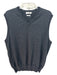 Peter Millar Size L Dark Gray Wool Blend Solid Vest V Neck Men's Sweater Dark Gray / L