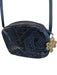 Sharif Black Leather Cross Body Abstract Zip Close Bag Black / S