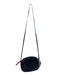 Sharif Black Leather Cross Body Abstract Zip Close Bag Black / S