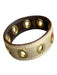 Coach Brown Leather Brass Hardware Grommets cuff Bracelet Brown