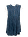 Free People Size S Blue Cotton Blend Lace Sleeveless back neck buttons Top Blue / S