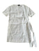 Theory Size 2 White Linen Blend Short Sleeve V Neck Belted Dress White / 2