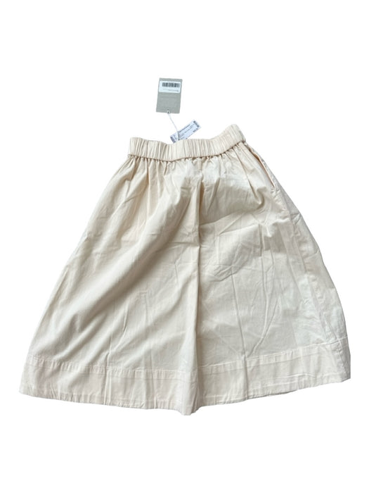 Everlane Size 4 Cream Cotton Elastic Waist A Line Skirt Cream / 4