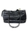 Think Royln Black Polyester Quilted Multiple Straps Magnetic Snap Closure Bag Black