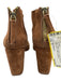 Steve Madden Shoe Size 7 Tan Leather Upper Suede Back Zip Block Heel Booties Tan / 7