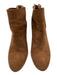 Steve Madden Shoe Size 7 Tan Leather Upper Suede Back Zip Block Heel Booties Tan / 7