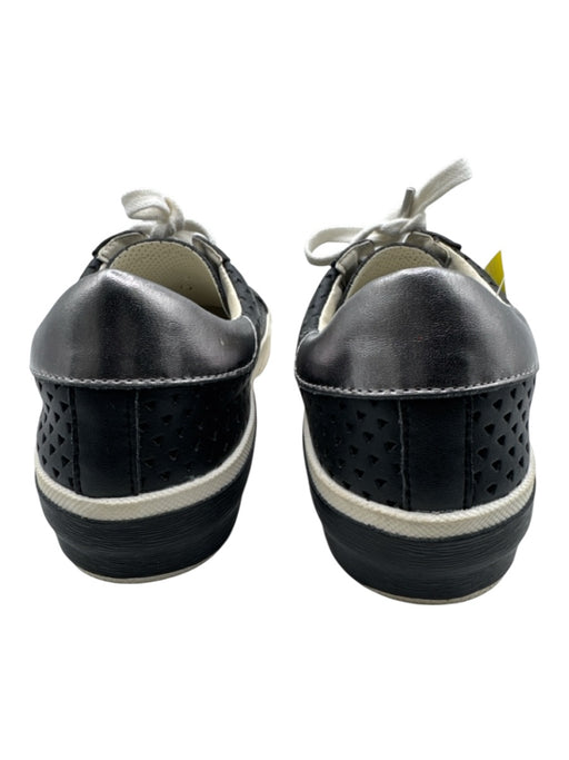 Dolce Vita Shoe Size 6.5 Black & White Leather Upper Perforated Low Top Sneakers Black & White / 6.5