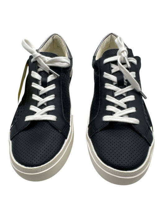 Dolce Vita Shoe Size 6.5 Black & White Leather Upper Perforated Low Top Sneakers Black & White / 6.5