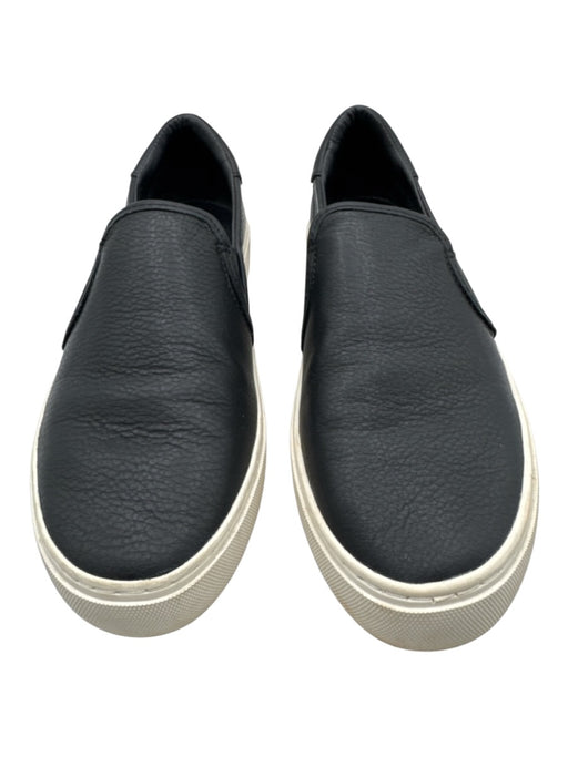 Ugg Shoe Size 6 Black & White Leather Upper Round Toe Elastic Slip On Sneakers Black & White / 6