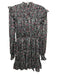 Aqua Size XS Black & Multi Polyester Long Balloon Sleeve Floral Dress Black & Multi / XS