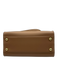 Zac Zac Posen Brown Leather Gold hardware Folding Clasp Satchel Top Handle Bag Brown / M