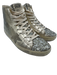 Golden Goose Shoe Size 39 Platinum, Gold, Silver, Brown High Top Laces Sneakers Platinum, Gold, Silver, Brown / 39