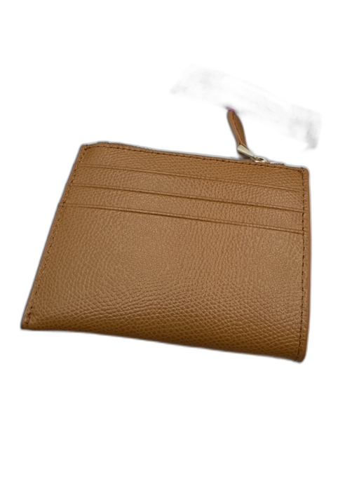 Mario Valentino Spa Brown Leather Card Holder Zip Pocket Wallets Brown