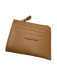 Mario Valentino Spa Brown Leather Card Holder Zip Pocket Wallets Brown