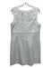 Lilly Pulitzer Size 14 White Cotton Lace Upper V Neck Sleeveless Dress White / 14