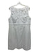 Lilly Pulitzer Size 14 White Cotton Lace Upper V Neck Sleeveless Dress White / 14
