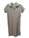 Spanx Size M Beige Modal Blend Knit Contrast Trim Collar Midi Dress Beige / M