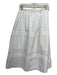 Jodifl Size Small White Rayon Blend Elastic Waist Pintuck Maxi Pockets Skirt White / Small