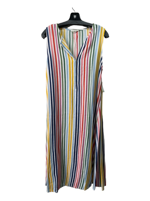 Curation Emerson Fry Size XS/S White & Multi Modal Sleeveless Rainbow Maxi Dress White & Multi / XS/S