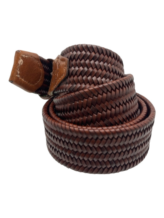 Martin Dingman Brown Leather Woven Men's Belt