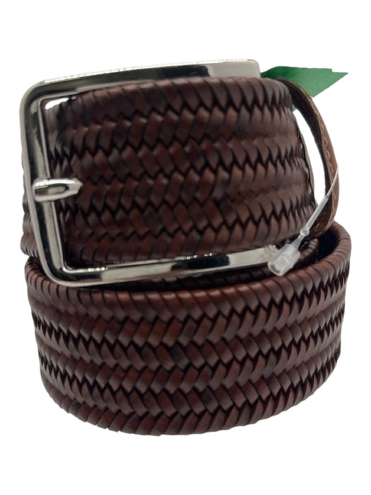 Martin Dingman Brown Leather Woven Men's Belt