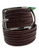 Martin Dingman Brown Leather Woven Men's Belt