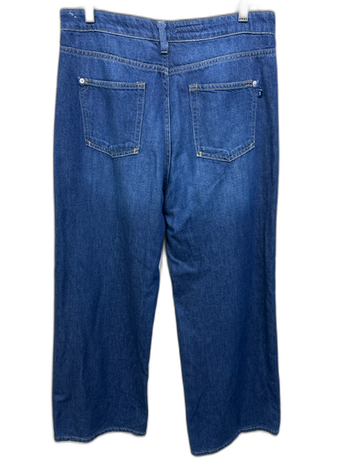 Pilcro Size 29 Med Wash Cotton Denim High Rise Zip & Button Straight Jeans Med Wash / 29