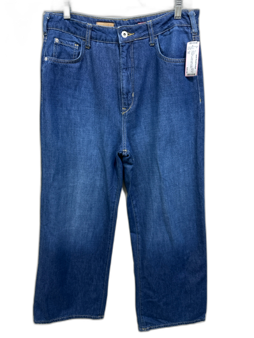 Pilcro Size 29 Med Wash Cotton Denim High Rise Zip & Button Straight Jeans Med Wash / 29