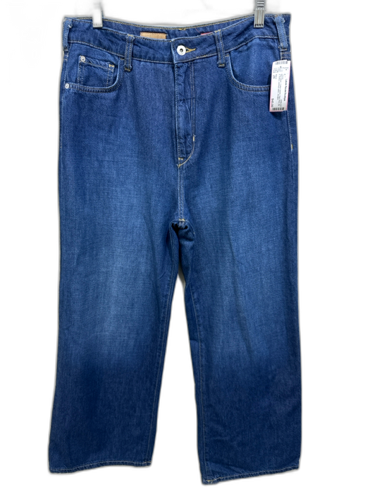 Pilcro Size 29 Med Wash Cotton Denim High Rise Zip & Button Straight Jeans Med Wash / 29