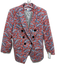 Veronica Beard Size 2 Red, White & Blue Linen Blend Abstract Floral Jacket Red, White & Blue / 2