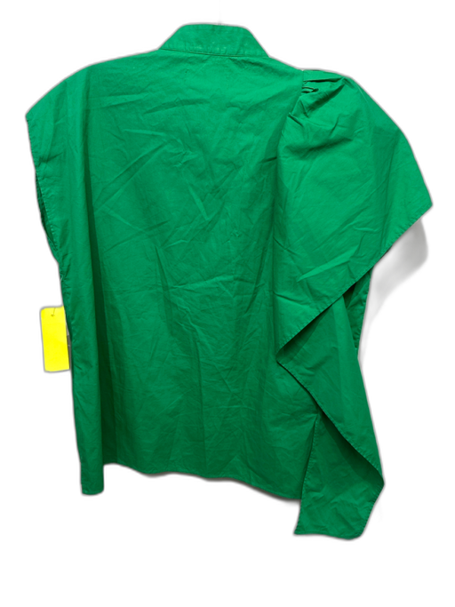 Psophia Vazquez de Castro Size S Green Cotton Button Up Sleeveless Shirt Top Green / S