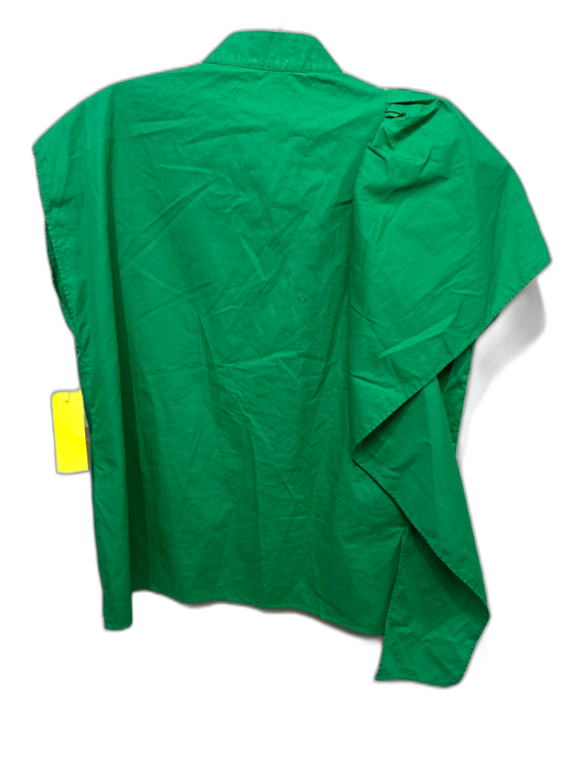 Psophia Vazquez de Castro Size S Green Cotton Button Up Sleeveless Shirt Top Green / S