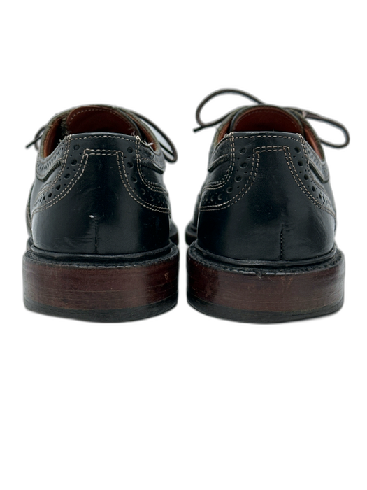 Allen Edmonds Shoe Size 9.5 Black Leather Broguing Dress Men's Shoes Black / 9.5