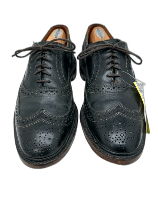 Allen Edmonds Shoe Size 9.5 Black Leather Broguing Dress Men's Shoes Black / 9.5