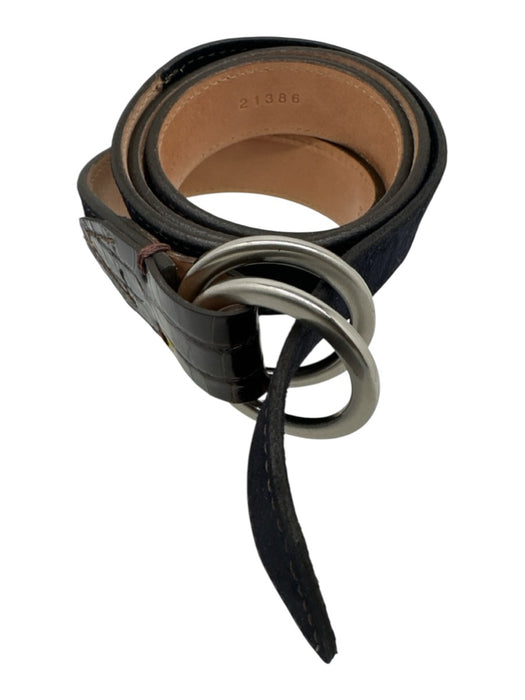 Martin Dingman Blue Suede Solid Men's Belt Blue