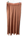 Rose & Crown Size M Peach Pink Viscose Elastic Waistband Satin A Line Midi Skirt Peach Pink / M