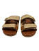 Gucci Shoe Size 37 Beige & Tan textile upper Woven Gold Tone Logo Velcro Sandals Beige & Tan / 37