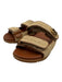 Gucci Shoe Size 37 Beige & Tan textile upper Woven Gold Tone Logo Velcro Sandals Beige & Tan / 37
