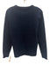 Lingua Franca Size S Navy & Purple Cotton & Cashmere Knit Text Sweater Navy & Purple / S