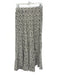 Billy Reid Size S Black, White, Yellow Cotton & Silk Drawstring Waist Midi Skirt Black, White, Yellow / S