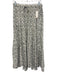 Billy Reid Size S Black, White, Yellow Cotton & Silk Drawstring Waist Midi Skirt Black, White, Yellow / S