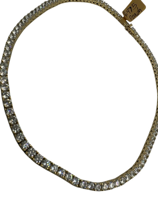 Dorsey Gold & Clear 18K Gold Vermeil Synthetic Sapphire Tennis Necklace Gold & Clear