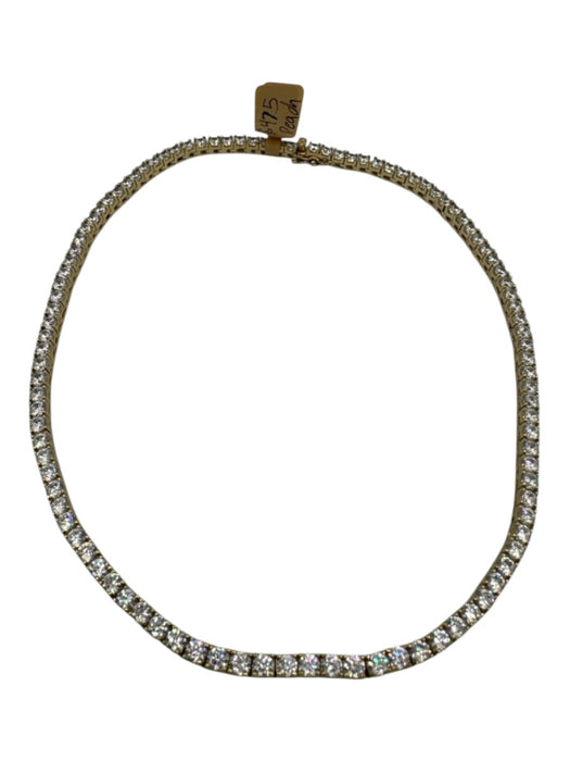 Dorsey Gold & Clear 18K Gold Vermeil Synthetic Sapphire Tennis Necklace Gold & Clear