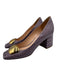 Rupert Sanderson Shoe Size 37.5 Purple & Gold Leather Croc Embossed Pumps Purple & Gold / 37.5