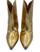 Paris Texas Shoe Size 37 Golden Beige Croc embossed Pointed Toe Shine Boots Golden Beige / 37