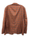Hickey Freeman Orange & Blue Wool Plaid 2 Button Men's Blazer Orange & Blue / Est L